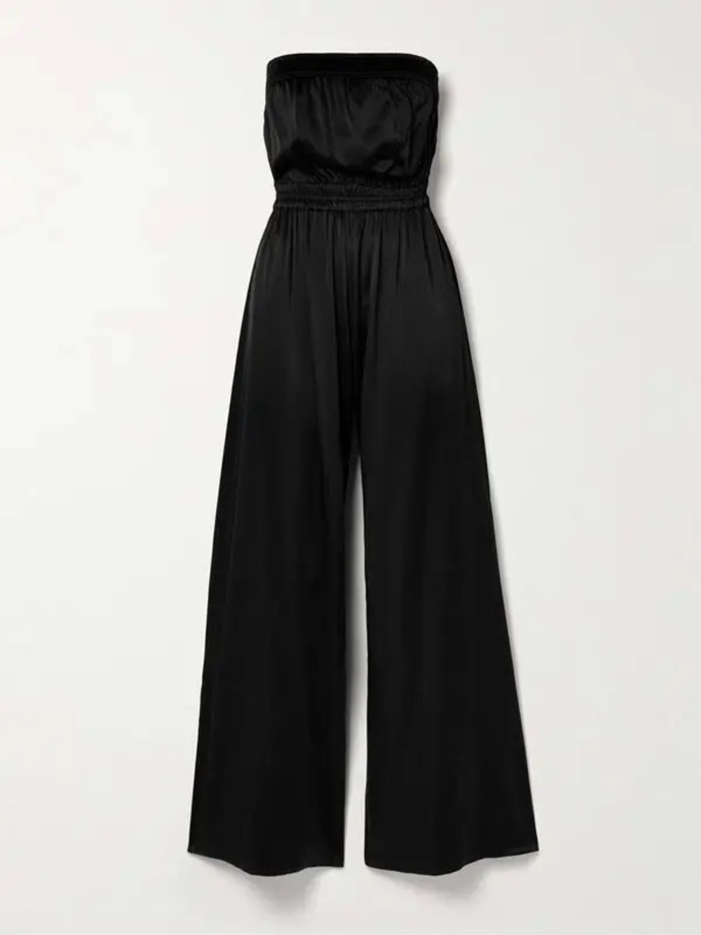 RIVET UTILITY Queen Strapless Black Wide-Leg Jumpsuit S